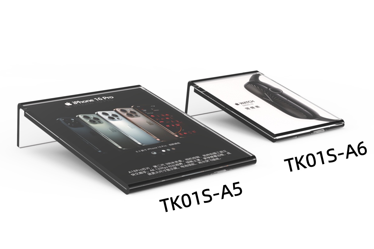 TK01S L Shape Acrylic Price Tag - Vertical